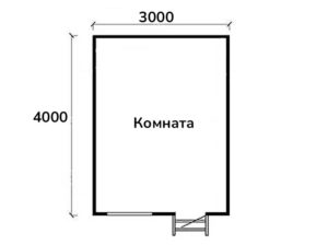 Каркасный дом 3х4 - планировка